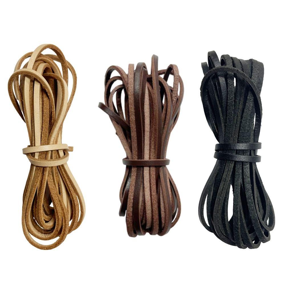 5 Yards Braiding String DIY Real Leather Strips  DIY Necklace Bracelet Accessories