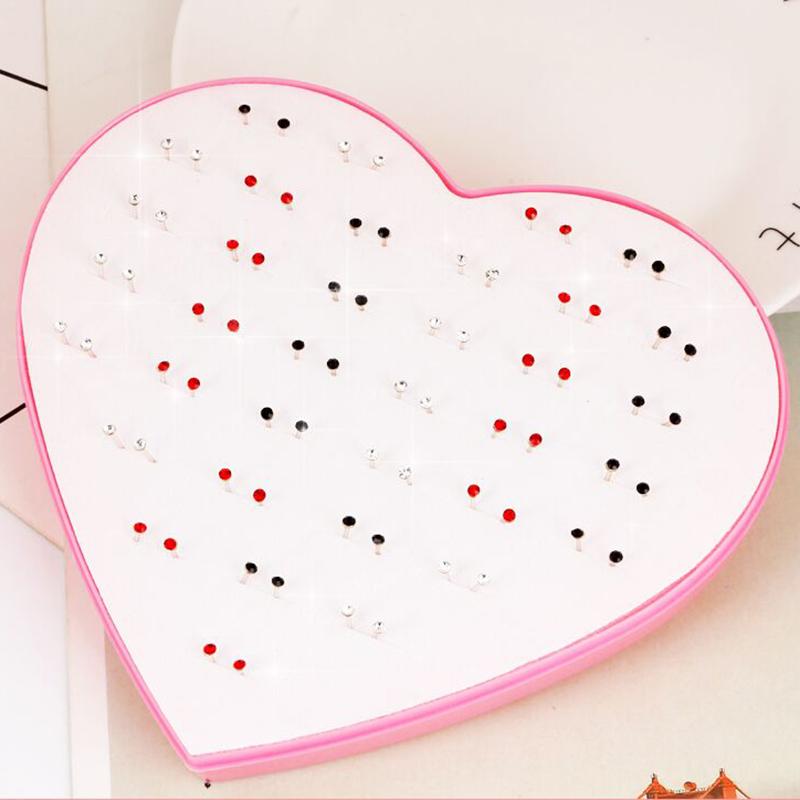 

36 пар/упак. Смесь гипоаллергенных серег в минималистском сдержанном стиле 2mm 1Box/bag