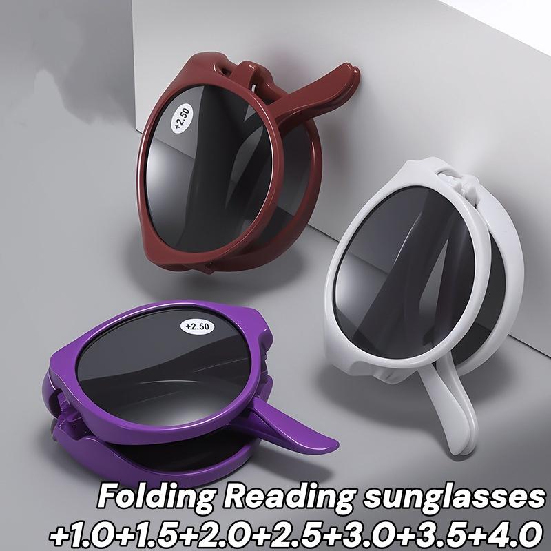 New Portable Foldable Reading Sunglasses High-Definition Anti-Blue Light Presbyopia Eyewear Outdoor UV-Protective Sunglasses