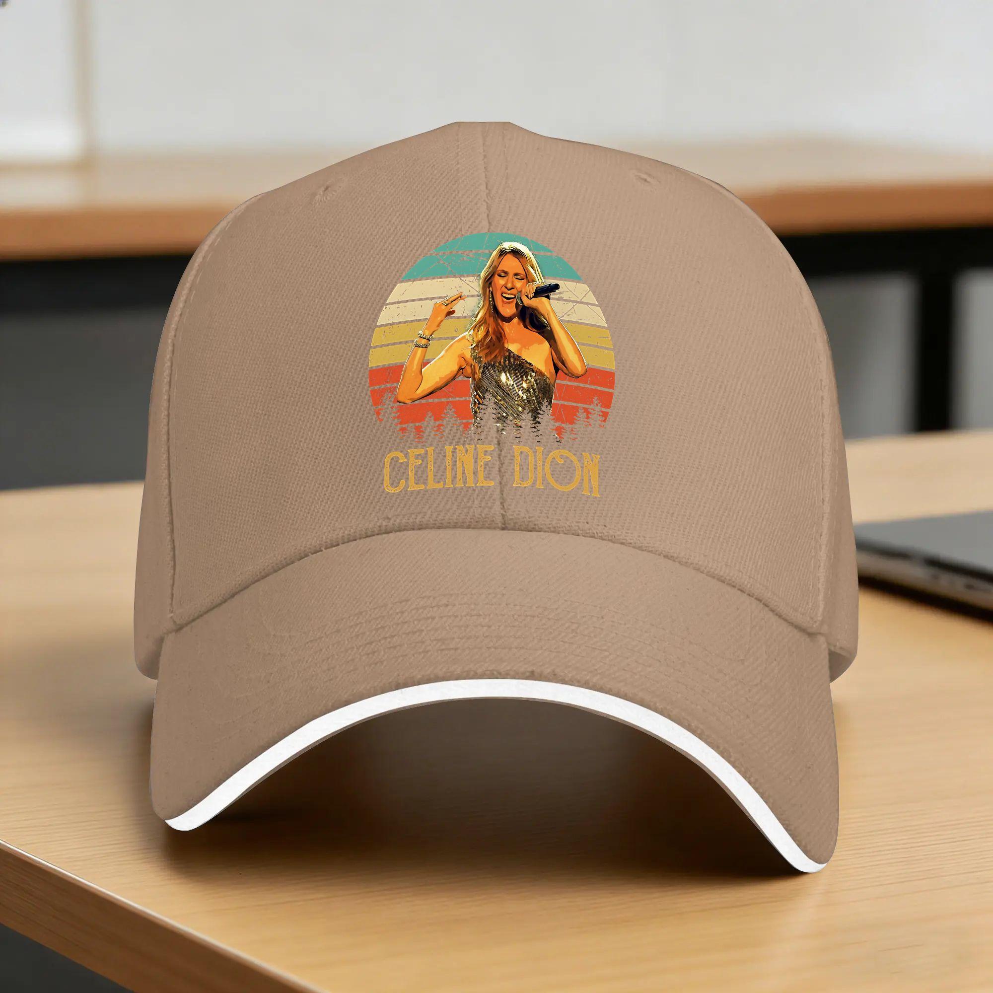Zomer Celine Dion Baseballpet Outdoor Sport Vintage Custom Logo Zon Hip Hop Petten Mannen Volwassenen Zonbescherming Snapback Pet One Size gray