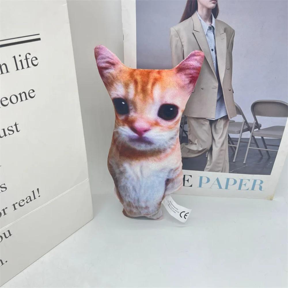 Soft American Shorthair Cat Doll Comfort Cat Plush Toy Stuffed Lifelike Cats Plush Toy  Decor