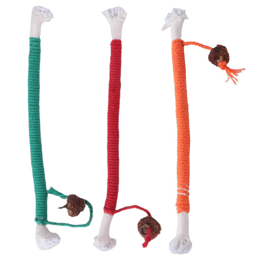 1pc/3PCS Colorful Cats Cotton Rope Toy Chew Resist Toy Funny Interactively Chew Toy for Small Cats Teeth Grinding Tool