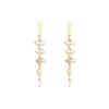 Light Luxury Zircon Wheat Ears Exquisite Niche Long Annual Stud Earrings