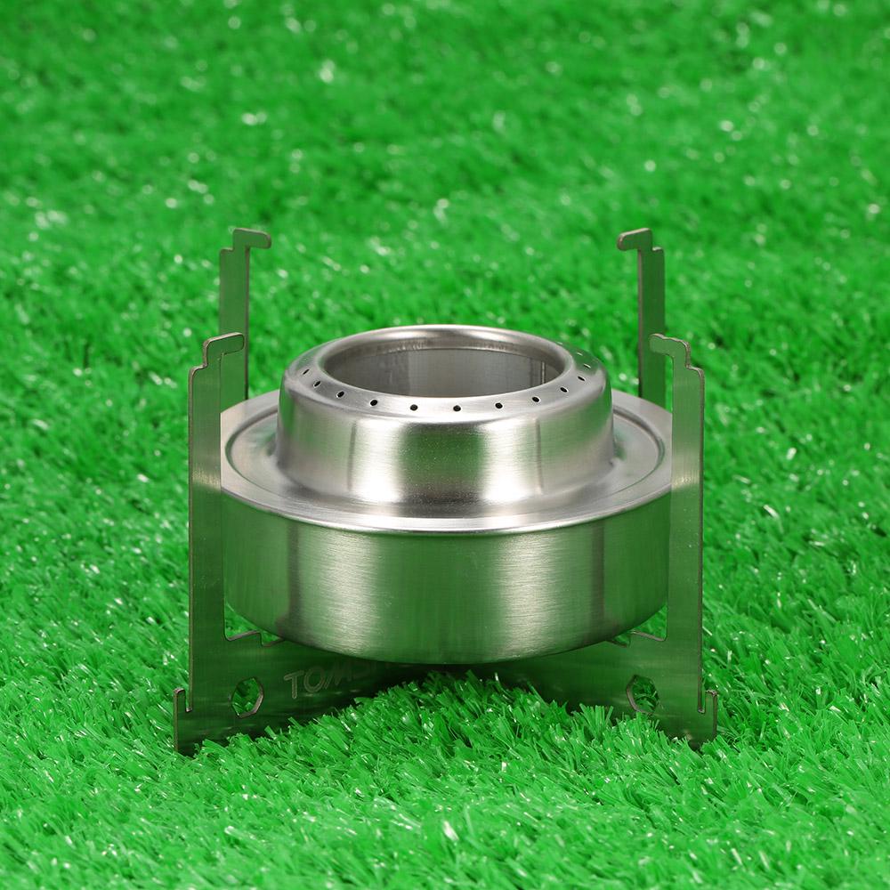 TOMSHOO Mini Alkoholkocher Tablett Spirituskocher Tragbarer Mini Ultraleichter Outdoor Campingkocher Ofen mit Kreuzständer