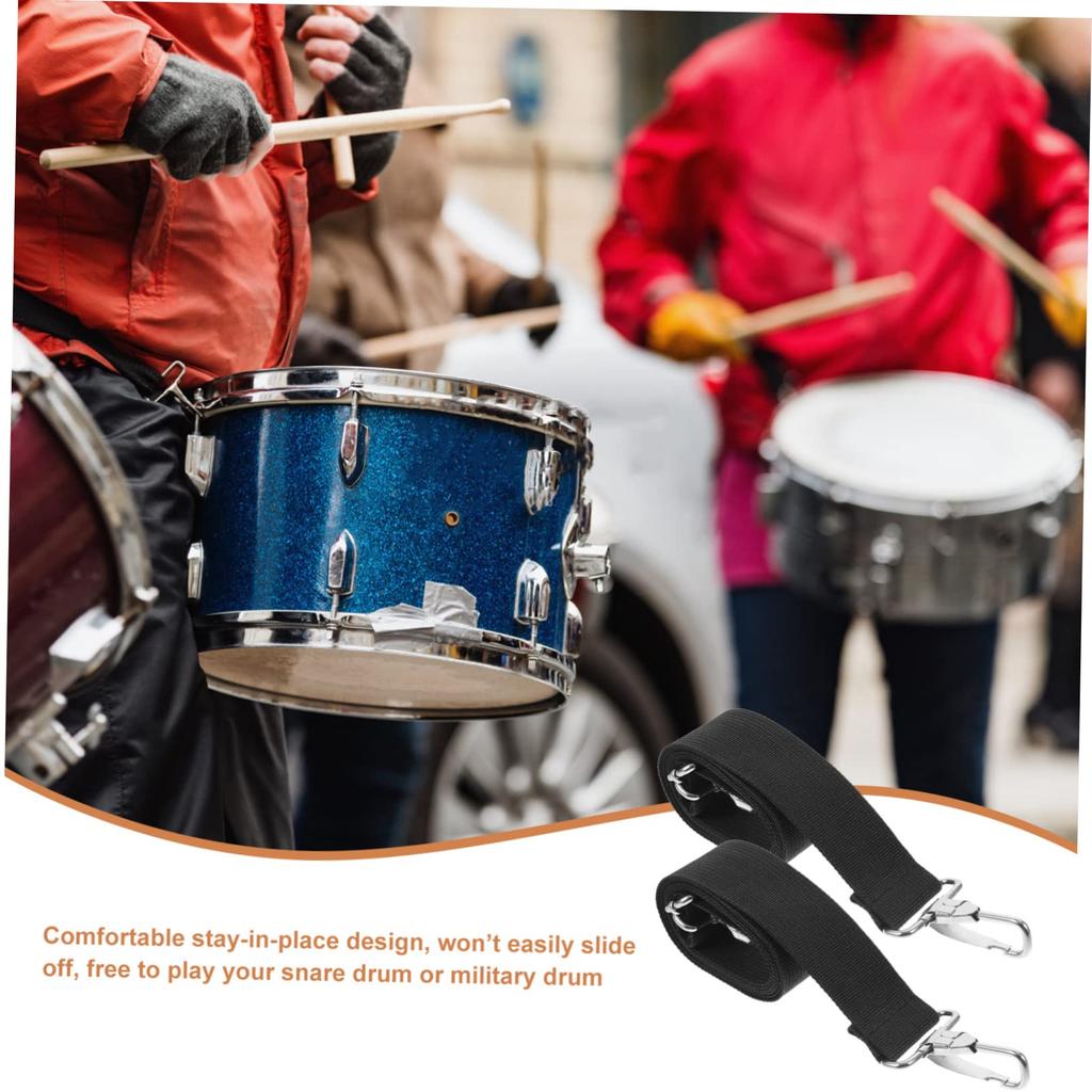 NUOLUX Snare Drum Stick Shoulder Strap for Concerts and Pack of Replacement Mylar Marching Snare Accessories for Drums Strap, Double-Sided Play, 4,