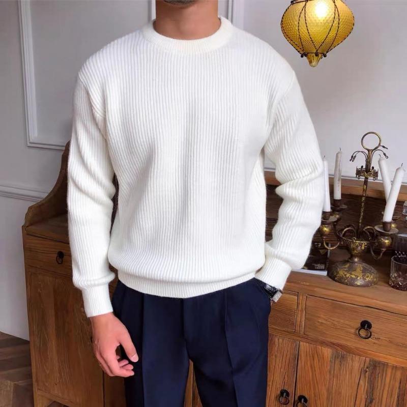 Men S Thick Loose Knit Pullover Sweater Winter Casual Fashion