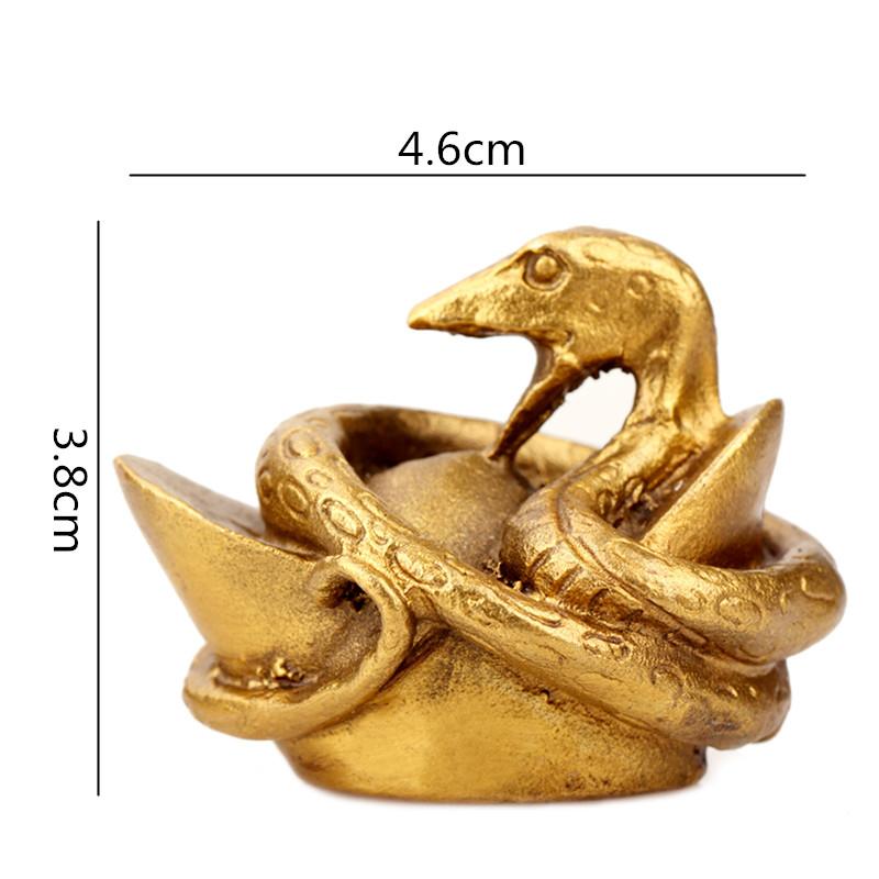 Kreative Retro Messing Tierkreiszeichen Simulation Tier Goldene Kleine Skulptur Handwerk Dekoration Chinesische Moderne Heimdekoration