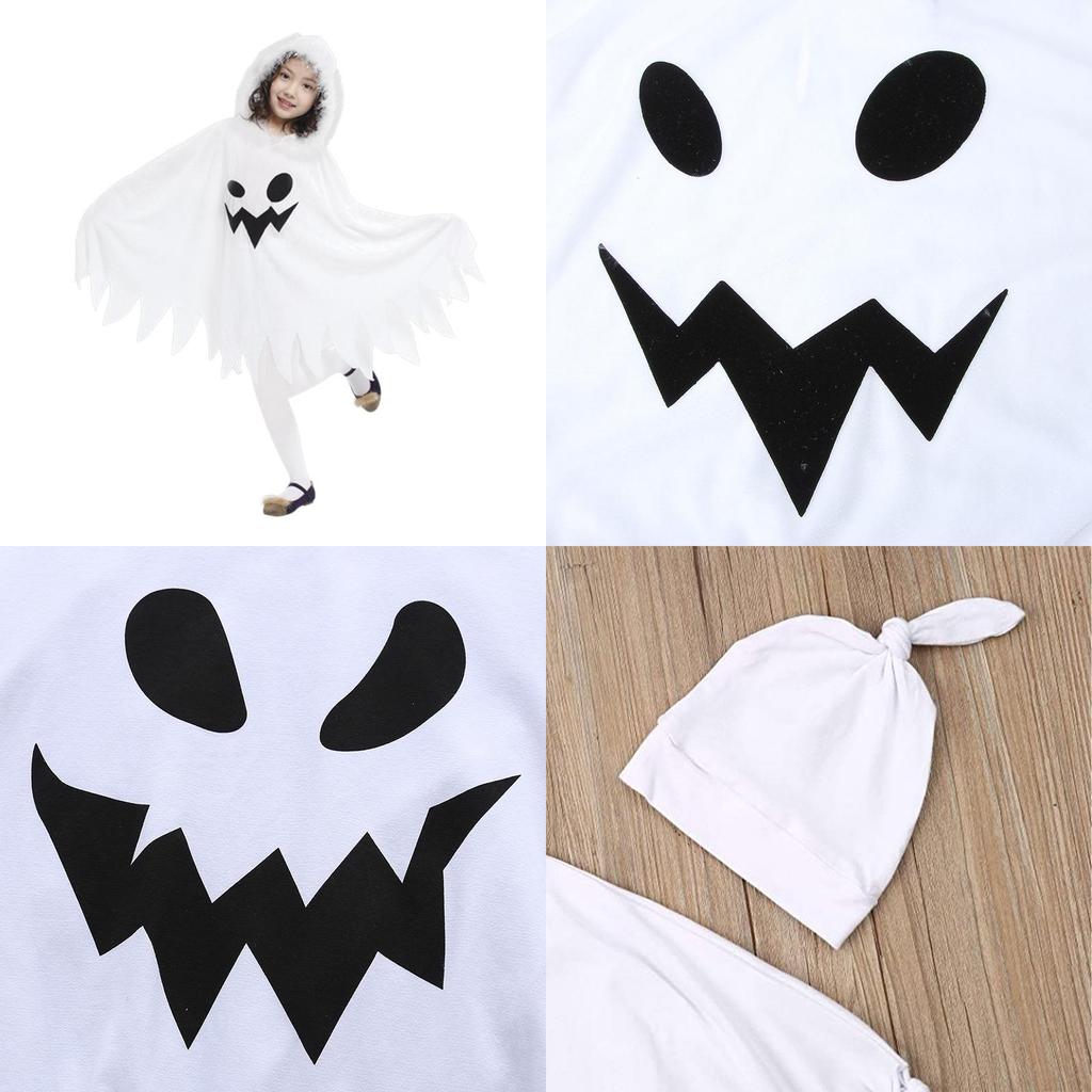 Soft And Comfortable Ghost Cloak Cape Halloween Cosplay Costume For Toddlers