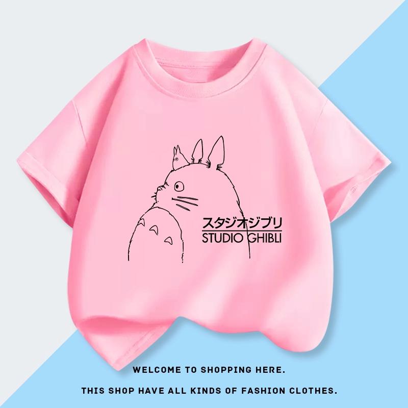 

T-shirt Pattern Clothing Fashion Totoro Studio Studio Ghibli Cute Anime T-shirt Women Harajuku Children s Clothing 150
