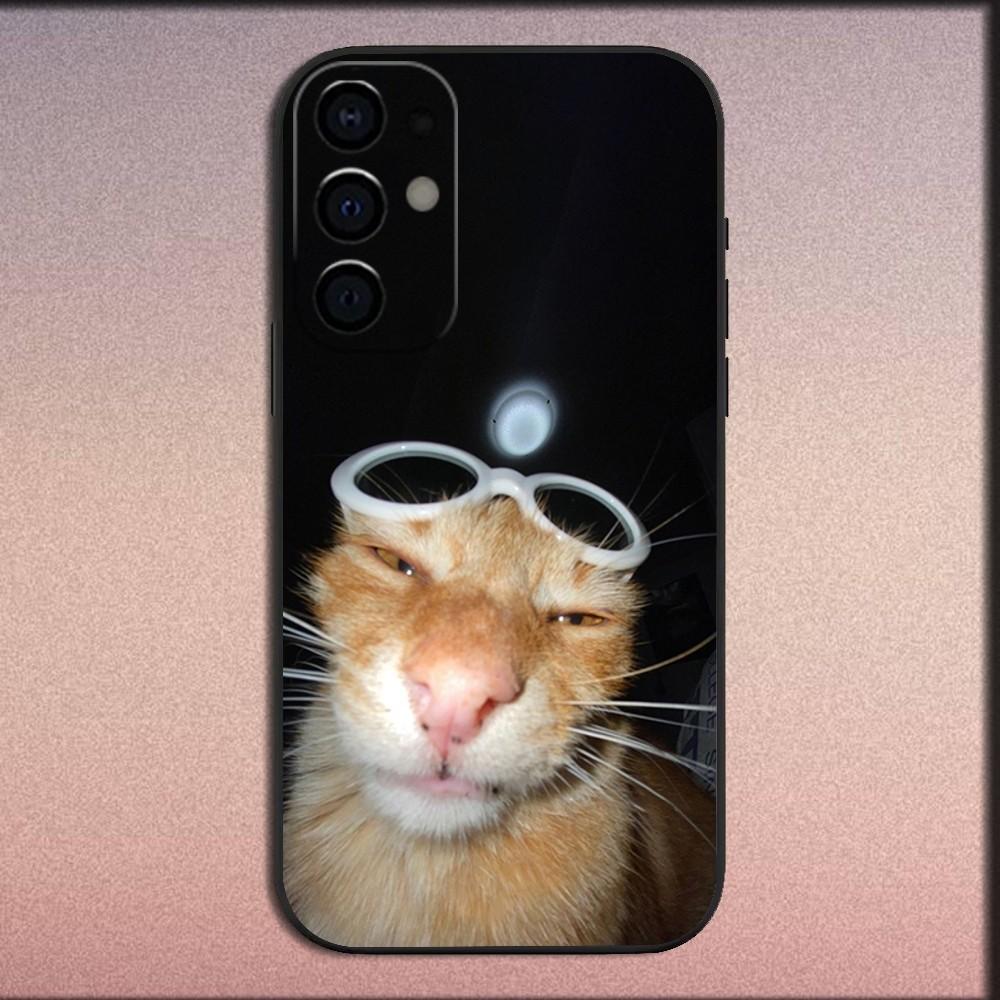 Pet Cat Funny memes Phone Case For Samsung S25,S24,S21,S22,S23,S30,Ultra,S20,Plus,Fe,Lite,Note,10,9,5G Black Soft Cover