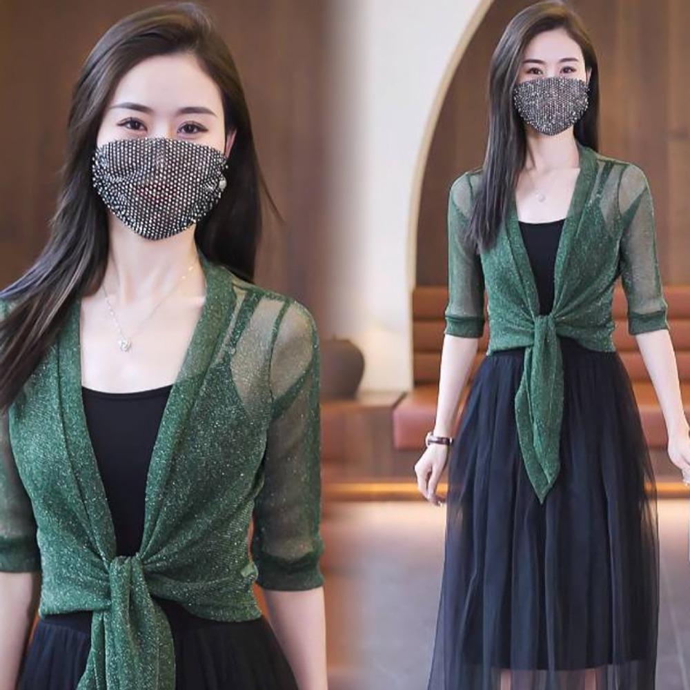 Tulle Air-Conditioning Shirt One Size Mesh Shawl New Sun Protection Clothing  Summer