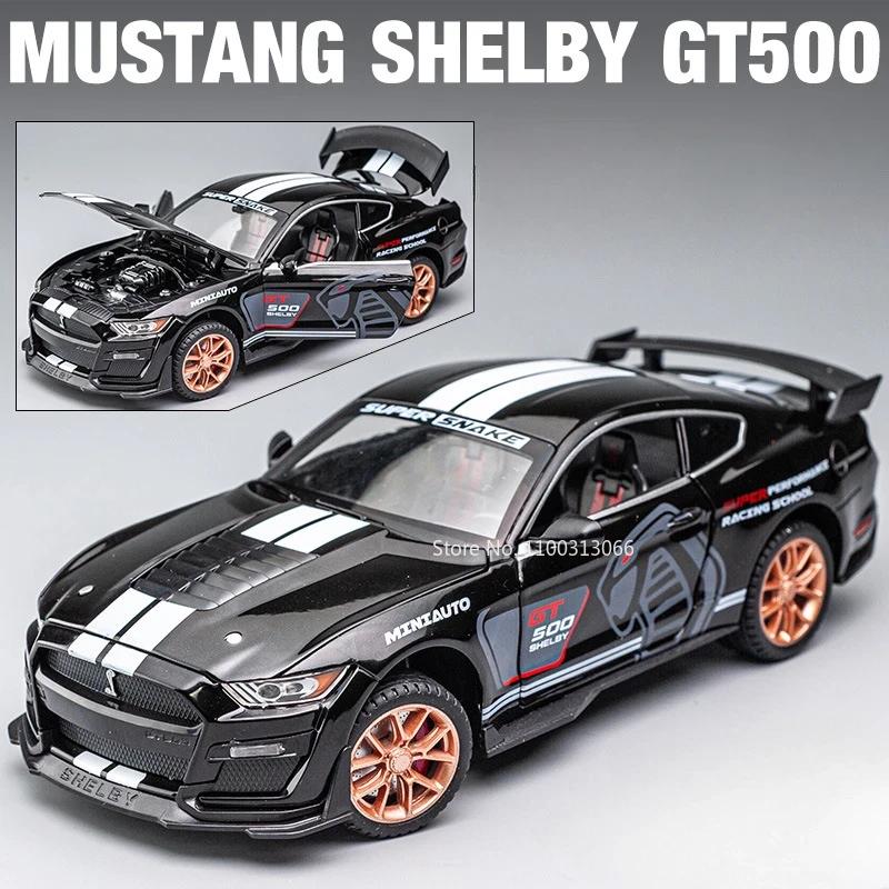 1:24 Shelby Cobra 427 GT500 Models Toys Cars Wheels Turned Vintage Car Alloy Rubber Tires Miniature Vehicles Kids Collection Fun