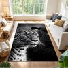Snow Leopard In Ice Cave Non-Slip Home Carpet Design for Office Decor Living Room Gift