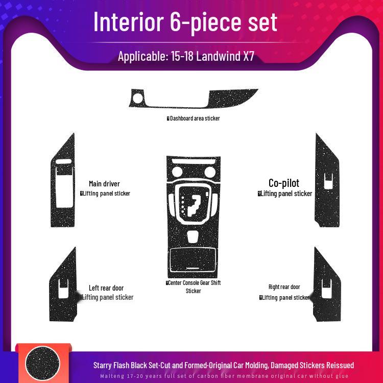 Landwind X7 (2015-2018) Carbon Fiber Interior Sticker Set