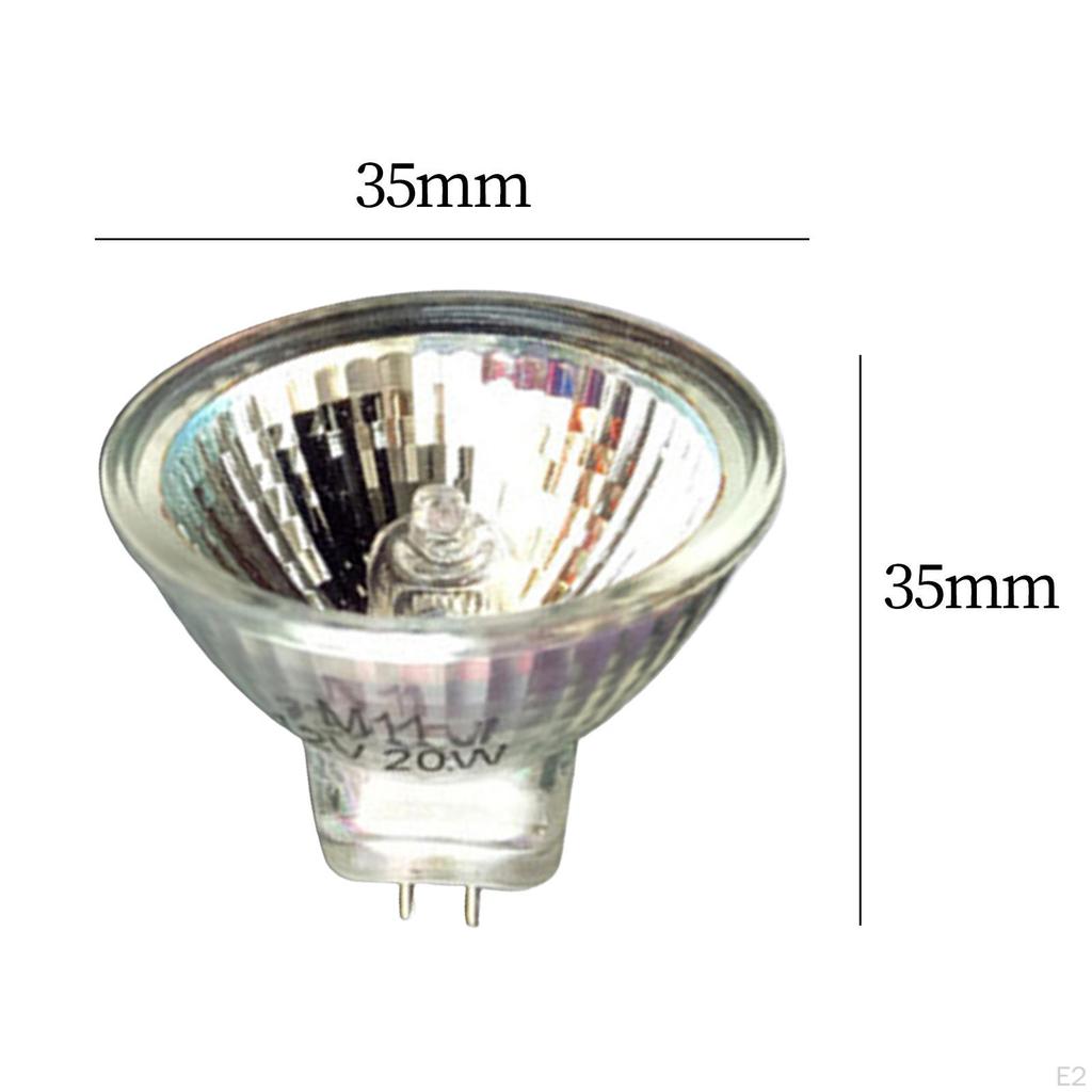 6 Pieces Halogen Light Bulbs Easy Installation 20W 12V 2 Pin 35mm High Brightness