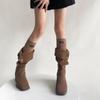 English Letters Calf Socks High Tube Knitted Stocking Fashion Knee-high Socks  Winter