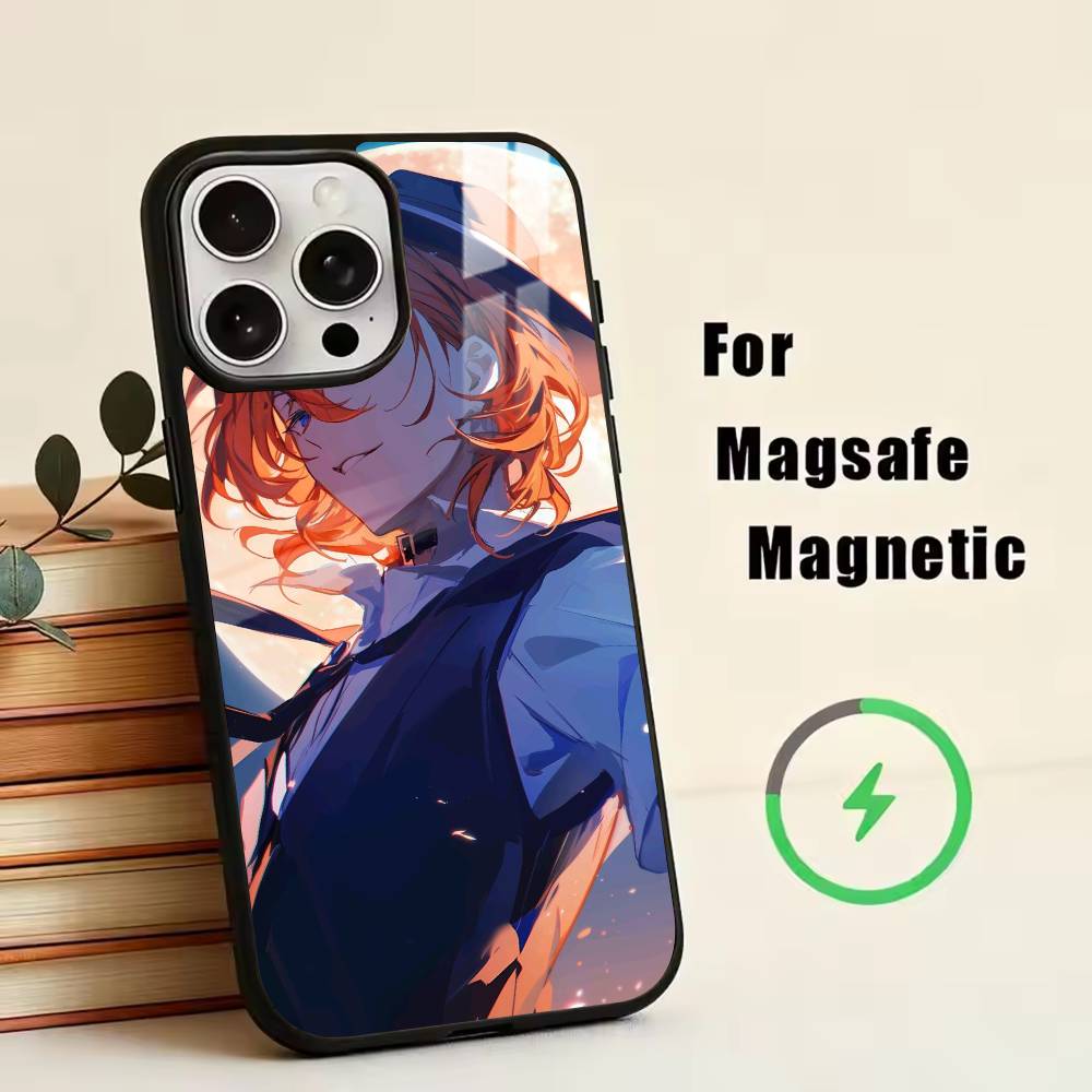 Bungo Stray Dogs N-Nakahara Chuuya Phone Case For iPhone17,16,15,14,13,12,11 Plus,Pro Magnetic with Magsafe Wireless Charging