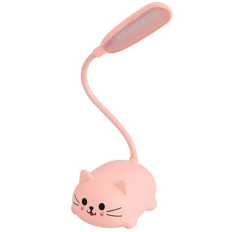 Lampă de birou pliabilă USB cu LED - Lumină de noapte pentru protecția ochilor animalelor din desene animate pentru copii, studiu, noptieră și cadou de Crăciun