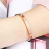 His Queen, Her King Stainless Steel Couple Bracelet with Diamond Inlay