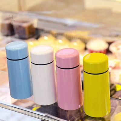 Mini Portable Pocket Cup Stainless Steel Vacuum Cup Double-Wall Insulated Coffee Bottle with Lid BPA-Free Travel Mug for Home Office Gym