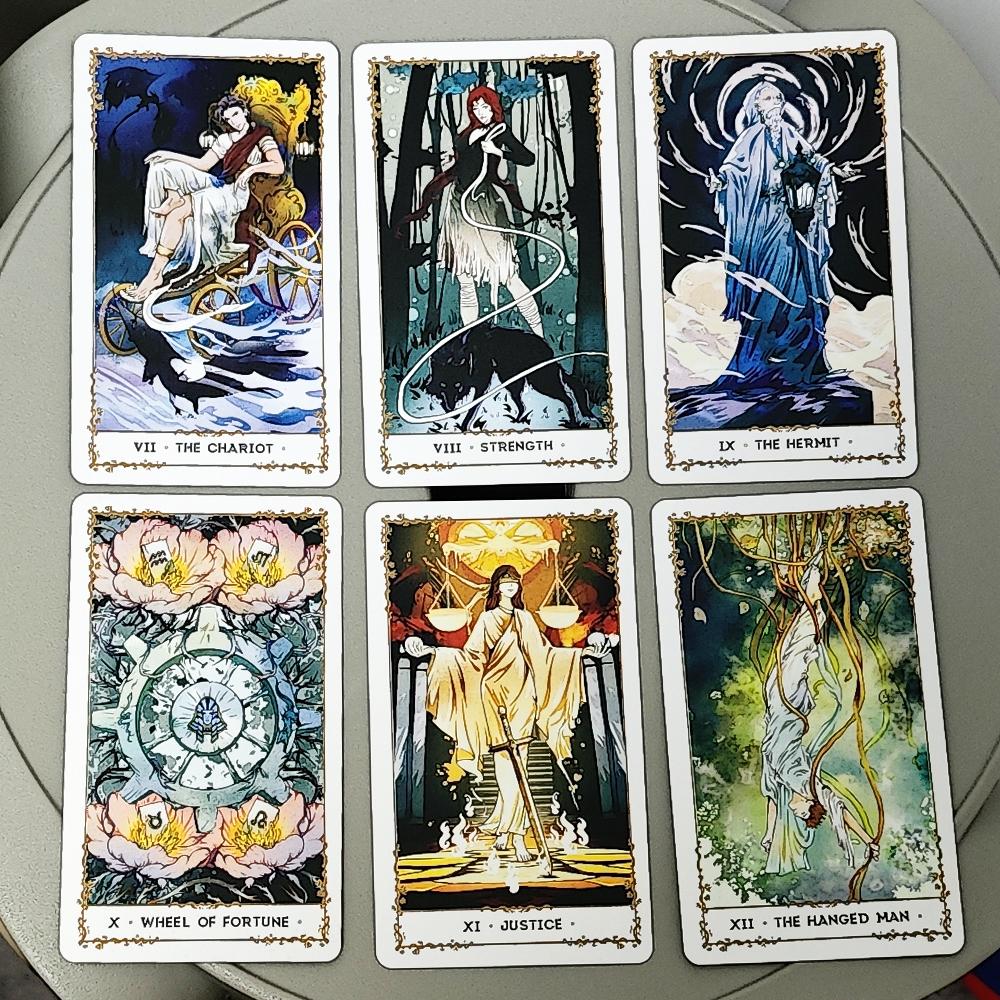 Silent Desolate Tarot Deck 78pcs Cartoon Cards Based on Rider System Board Game