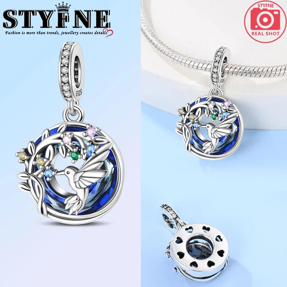 Anniversary Copper Blue Life Tree Evil Eye Sun Round Charms Pendants Fit Original Bracelets Diy Jewelry