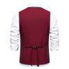 England Style Men's Suit Vests Fake Two Pieces Business Casual Waistcoats Vintage Mens Formal Dress Vest