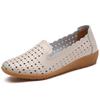 Damen Mokassins Fahrschuhe Lässige Slipper Loafer Damen Minimalistische Ballerinas Weiche Sommer Lochmuster Laufschuhe für Mutter