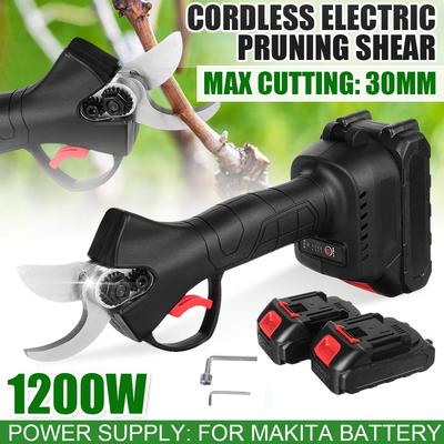Tijeras eléctricas inalámbricas de 30mm y 600W, tijeras de podar, podadora de ramas de árbol, herramientas de jardín con batería de 7500mAh 1/2