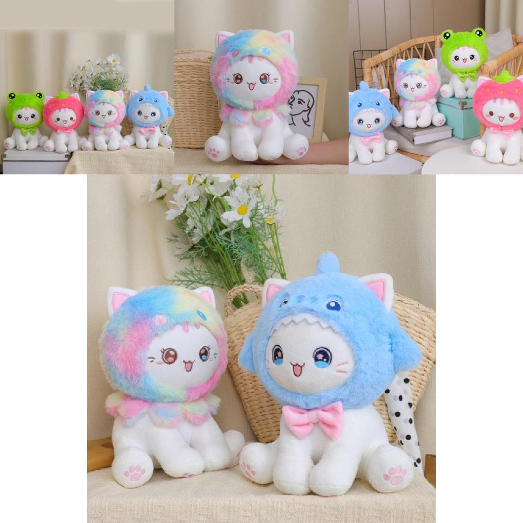 Adorable Plush Cat Toy Soft Stuffed Animal Cuddly Pillow For Kids Gifts And Comforting