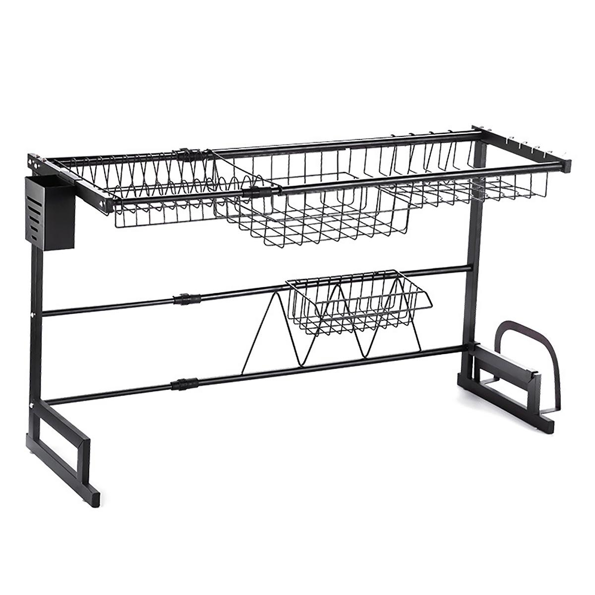 

Подходит как для одинарной, так и для двойной раковины, 2 уровня, 66-96 см, регулируемая телескопическая над раковиной, сушилка для посуды, витрина, сушилка для посуды, держатель кухонной утвари