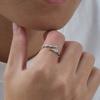 Hip Hop Zircon Lightning Open Rings for Men,Punk Metal Creative Adjustable Ring,Trendy Jewelry Gifts