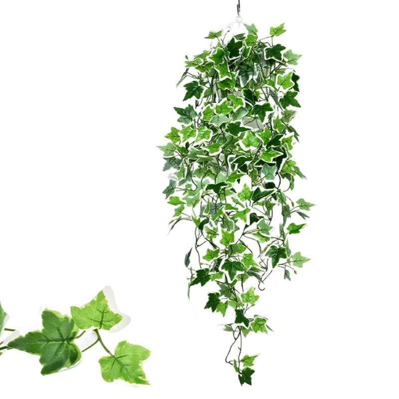 100cm Artificial Plant Creeper Wall Mounted Artificial Ivy Green Hanging Vine DIY Wreath Cover Pipeline Home Garden Decoration