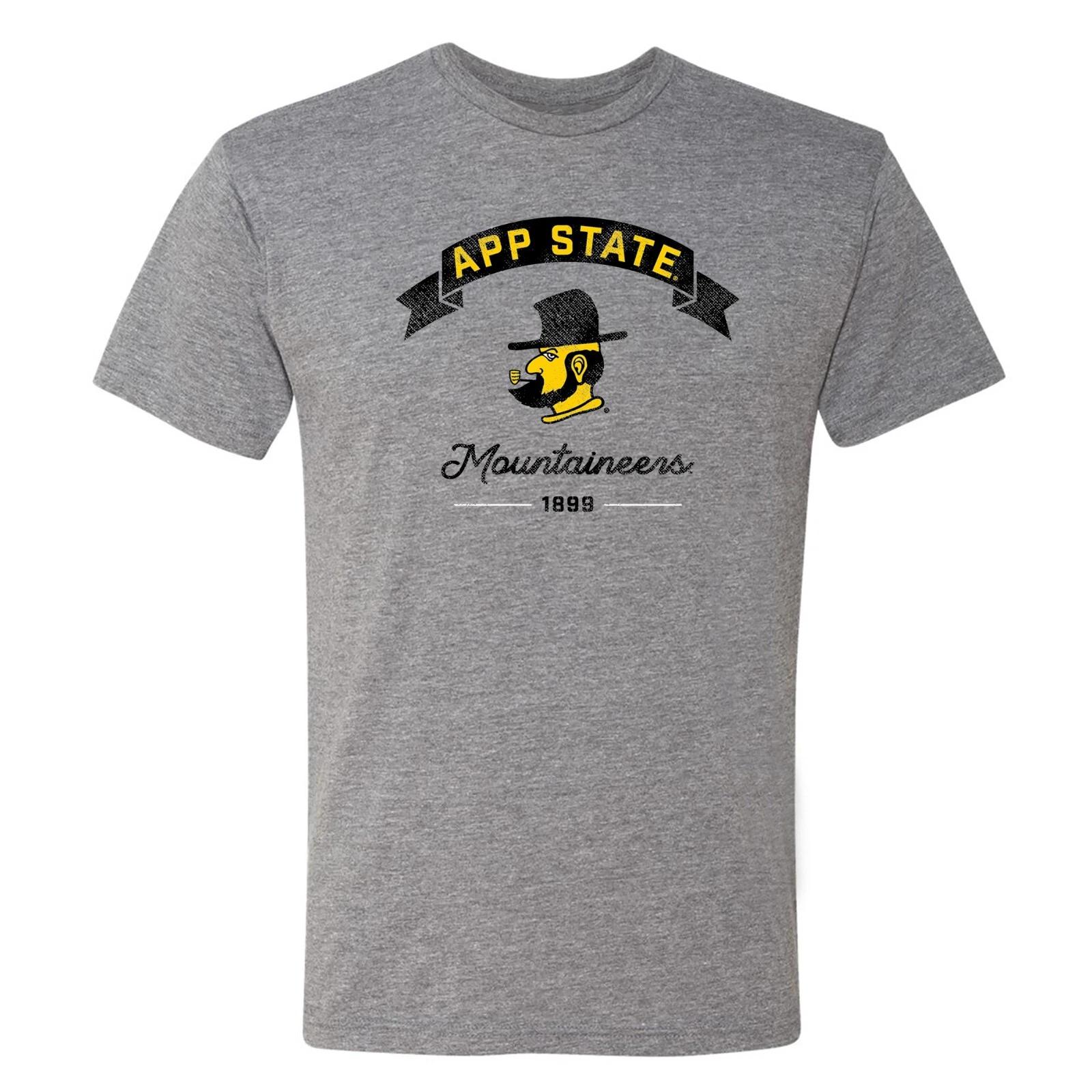 App State Ribbon Arc NLA Triblend T-Shirt - Premium Heather L