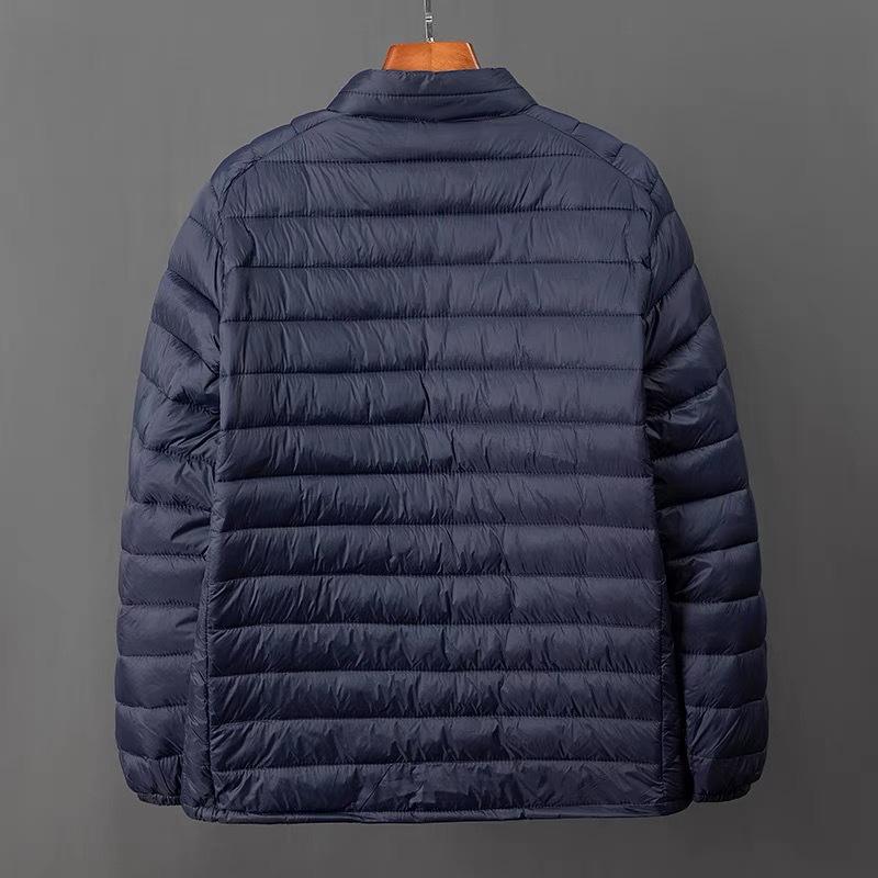 2025 Men's Stand-Collar Down Cotton Jacket: Short, Loose-Fit, Winter Fashion, Casual, Windproof & Warm