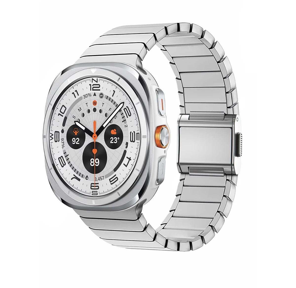 

Магнитный ремешок из нержавеющей стали для Samsung Galaxy Watch Ultra 47 мм Браслет Запасная Аксессуар Galaxy Ultra 47 мм Ремешок Galaxy Ultra 47mm серебряный