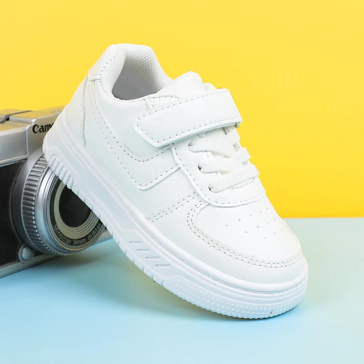 

Children Casual Shoes for Girls Boys Fashion Korean Style 2025 Spring New Soft Bottom Anti-slippery Versatile Breathable Shoes 20 белый