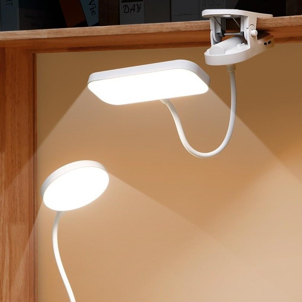 Flexible Bedroom Table Lamp Touch Dimming Reading Lamp with Clip Clamp Night Light School/Office