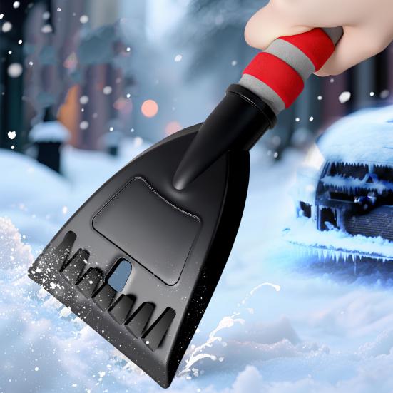 Car Snow Shovel Brush Deicing Scraper Removable Windshield Retractable Multi-Purpose Winter Cleaning Tool with Foam Handle And Snow Trough