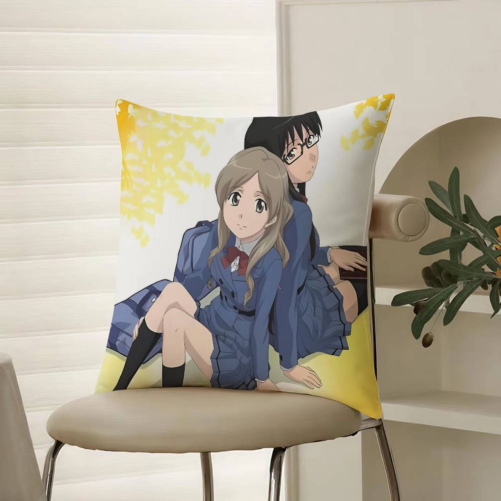 Mädchen Für Liebe Anime Sasameki Koto Kissenbezug Komfort Sofa Bett Seidig elegant Verdeckter Reißverschluss Dekorative Kissenhülle