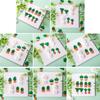 Cacti Shaped Soft Pottery Clay Cutters Earrings Jewelry Pendant Making Moulds Plant Ornaments Pendant Cutting Molds