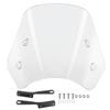 Universal Motorcycle Windshield Wind Deflector Screen W Mounting Bracket for 5‑7inGray