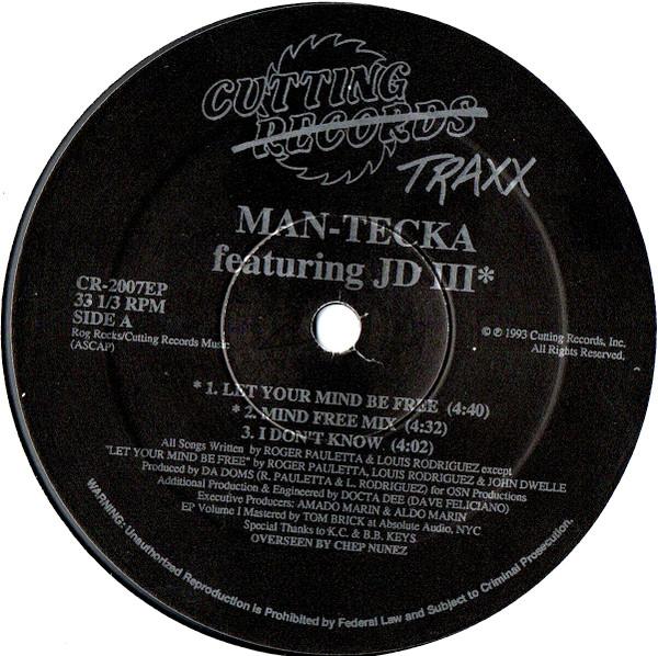 

12inch Record MANTECKA JD III ManTecka EP Vol 1 CR2007EP Cutting Traxx 1993 US Dance Electronica Used