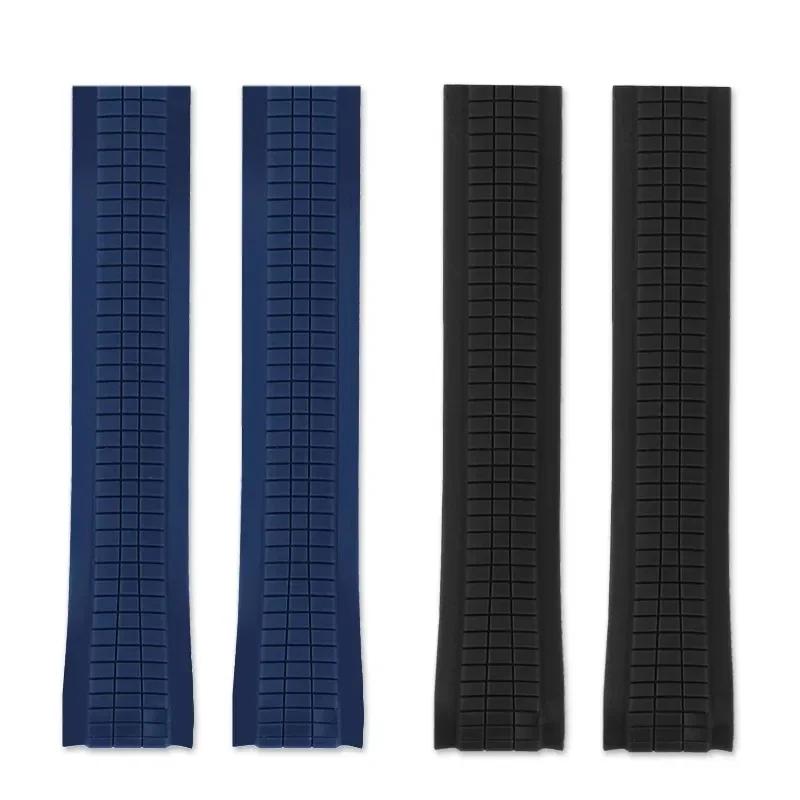 Premium-Grade Soft Rubber Watch Band Aquanaut Fits For Patek Philippe Silicone 5164A 5167A 5168A 21mm Folding Buckle Watch Strap
