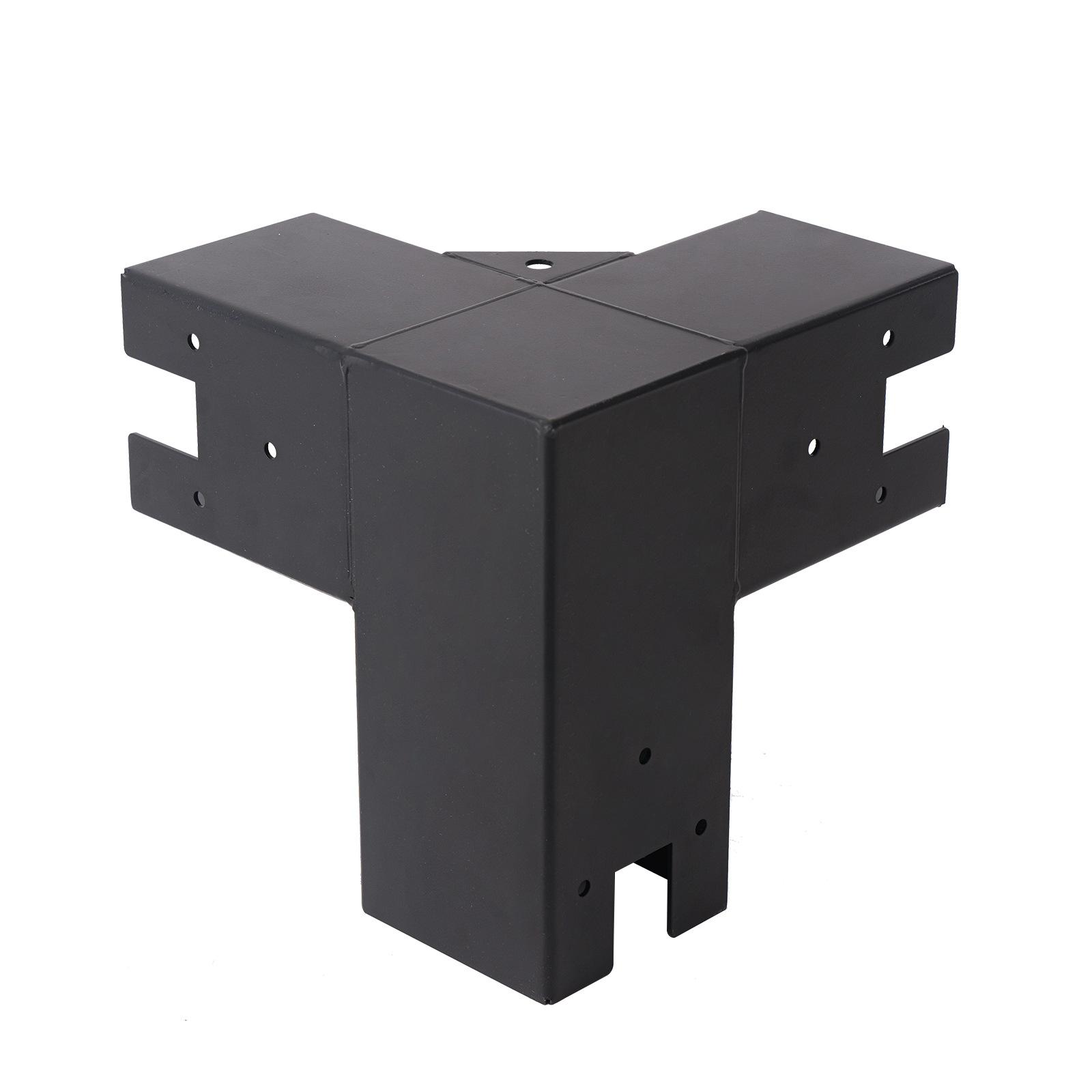 

Железный тройник с выемками для беседки Деревянное основание для столба Деревянное основание для столба Кронштейн для беседки снизу 150*95mm