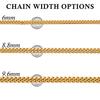 Hip Hop Bling Gold Cuban Link Chain Necklace For Men, Rapper Style Tank Chain Jewelry, Trendy Whip Chain Necklace