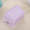 1pc Hollow Portable Storage Basket Kitchen Home Office Stacked Handheld Sundries Carved Out Rattan Plastic Organizer Container