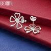 Exquisite 925 Sterling Silver Four-Leaf Clover Earrings - Banquet Pendant Jewelry