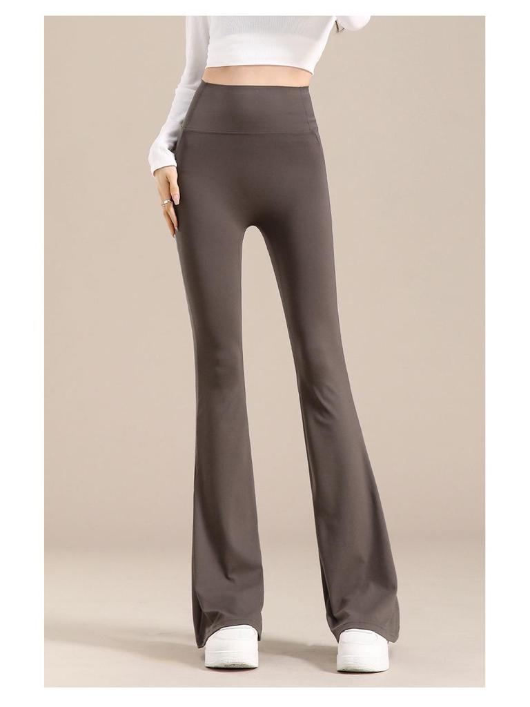 High-Waist Yoga Horseshoe Pants: Tummy Control, Slimming, Barbie Flare, Autumn Outerwear for Women