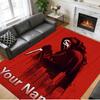 Crystal Velvet Rug Custom Name Text, Soft Non Slip Floor Mat Home DecorScream Ghostface